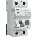 Автоматический выключатель дифференциального тока двухполюсный EKF AVERES DVA-6 1P+N 1 A (B) 30 мА (AC), ток утечки 30 мА, переменный, сила тока 1 A
