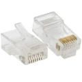 Коннектор EKF TERACOM TRC-PLUG-5EUTP тип RJ-45, категория 5E, конфигурация 8P8C, неэкранированный, универсальный, упаковка 10 шт.