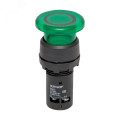 Кнопка грибок EKF PROxima SW2C-MD Ду22 с подсветкой, с фиксацией, NO+NC, IP54, 24В, зеленая