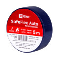 Изолента EKF SafeFlex 0.15х15 мм, длина - 5 м, цвет - синий