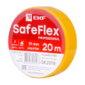 Изолента EKF SafeFlex 0.15х19 мм, длина - 20 м, цвет - желтый