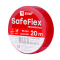Изолента EKF SafeFlex 0.15х19 мм, длина - 20 м, цвет - красный