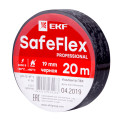 Изолента EKF SafeFlex 0.15х19 мм, длина - 20 м, цвет - черный