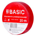 Изолента EKF Basik 0.13х15 мм, длина - 20 м, цвет - красный