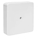Коробка разветвительная EKF КМР-030-032кг 104х104х28 мм с крышкой на саморезах и клеммником, для наружной установки, корпус – полистирол, IP42, цвет – белый