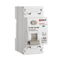 Автоматический выключатель дифференциального тока двухполюсный EKF PROxima ВД-100N 2P 16А АС30, ток утечки 30 мА, сила тока 16 А