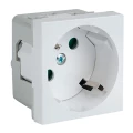 Розетка EKF C-Line Europlug 45х45 45°, PRO с заземлением и защитными шторками, материал – PC-ABS, 16А, 230B, IP20, цвет – белый