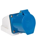 Розетка кабельная EKF PS-32 2Р+РЕ, сила тока - 32А, напряжение - 220В, IP44, цвет - синий Розетка кабельная EKF PS-32 2Р+РЕ, сила тока - 32А, напряжение - 220В, IP44, цвет - синий