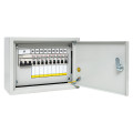 Щит осветительный EKF Basic ОЩВ IP31 3P 1x63A 1P 9x16A с автоматическими выключателями, 220х300х120 мм, металлический, цвет - серый
