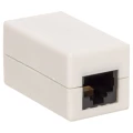 Адаптер проходной EKF TERACOM TRC-INLC-2RJ45 категория 5E, неэкранированный, 2 порта RJ45, цвет - белый