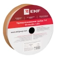 Трубка термоусадочная EKF ТУТ PROxima Дн16/8 в рулонах, длина бухты 50 м, коэффициент усадки 2:1, прозрачная