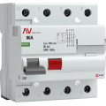 УЗО четырехполюсное EKF AVERES DV 4P 80 A 100 мА (AC-S), электромеханическое,ток утечки 100 мА, переменный, сила тока 80 A