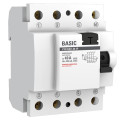 УЗО четырехполюсное EKF Basic ВДТ-40 4P, тип АС, ток утечки 300мА, электронное, сила тока 63А