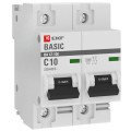 Автоматический выключатель двухполюсный EKF Basic ВА47-100 2P 20А (С) 10kА, сила тока 20 А, тип расцепления C, отключающая способность 10 kА