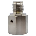 Разделитель сред ЭКОМЕРА с фронтальной мембраной 1/2″ Ду15, наружная/внутренняя резьба G1/2″-G1/4″, корпус - нержавеющая сталь SS304