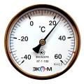 Термометр осевой ЭКОМЕРА БТ-1-100 -40-60°С, биметаллический, L=60мм