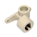 Угольник Ekoplastik SNKO Дн20х1/2″ концевой, с настенным креплением, внутренняя резьба/пайка, PP-R, правый