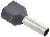 Наконечник втулочный IEK НШВИ2 4-12 штыревой, изолированный, сечение 4 мм2, длина контакта 12 мм, упаковка -100 шт, материал - медь, цвет - серый  Наконечник втулочный IEK НШВИ2 4-12 штыревой, изолированный, сечение 4 мм2, длина контакта 12 мм, упаковка -100 шт, материал - медь, цвет - серый