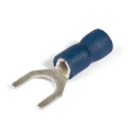 Наконечник вилочный КВТ НВИ 2.5-6 сечение 1-2.5 мм2, присоединительная часть 6.6 мм, материал - медь, цвет - синий