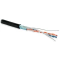 Витая пара Hyperline F/UTP 2x2x0,51 мм, длина - 500 м, категория - 5, количество пар - 2, цвет - черный, материал оболочки - PE 