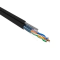 Витая пара REXANT F/UTP 4х2х24AWG solid CU PE Outdoor трос количество жил - 8, сечение - 0,2 мм2, цвет - черный