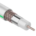 Кабель PROCONNECT SAT 703B Cu/Al/Cu, в бухте (м), волновое сопротивление - 75 Ом, материал внешнего проводника - медь, цвет - белый