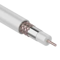 Кабель REXANT RG-6U+CU 64х0.12 Б в бухте (м), волновое сопротивление - 75 Ом, материал внешнего проводника - медь, цвет - белый