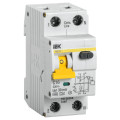 Автоматический выключатель дифференциального тока двухполюсный IEK АВДТ 32 С 6кА 1P+N 16А, ток утечки 30 мА переменный, сила тока 16 А