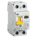 Автоматический выключатель дифференциального тока двухполюсный IEK АВДТ 32 С 6кА 1P+N 40А, ток утечки 100 мА переменный, сила тока 40 А