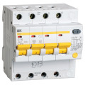 Автоматический выключатель дифференциального тока четрыхполюсный IEK АД 14 С 4.5кА 4P 16А, ток утечки 30 мА переменный, сила тока 16 А