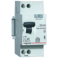 Автоматический выключатель дифференциального тока двухполюсный Legrand RX3 C40 AC30 1P+N 40 А 6кА, ток утечки 30 мА переменный, сила тока 40 А, отключающая способность 6 kА