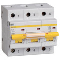 Автоматический выключатель трехполюсный IEK ВА47-100 3Р 25А (C) 10 кА, переменный/постоянный, сила тока 25 А