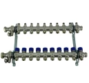 Коллекторная группа ELSEN 1″ Ду25 Ру4 корпус - нержавеющая сталь, 10 контуров, размер отвода – 3/4″, с вентилями
