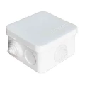 Коробка распределительная E.p.plast для открытой проводки 75х75х45 мм, 7 вводов, IP54, с кабельными муфтами, белая