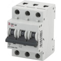 Автоматический выключатель трехполюсный ЭРА PRO ВА47-100 3P (C) 63 А, сила тока 63 А, отключающая способность 10 kА, тип расцепителя C