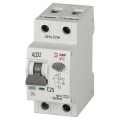 Автоматический выключатель дифференциального тока двухполюсный ЭРА АД-32 1P+N 25 A (C) 30 мА (A), 6кА, электромеханический, ток утечки 30 мА, переменный, сила тока 25 A