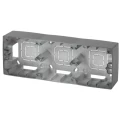 Коробка монтажная ЭРА 12-6103-12 накладная, 3 поста, корпус - пластик, цвет - графит