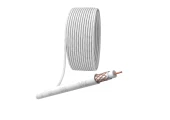 Кабель коаксиальный ЭРА RG-6U, 75 Ом, центральный проводник - Cu, оплетка - Cu 64%, оболочка - PVC, цвет - белый, бухта 100 м