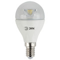 Лампа светодиодная ЭРА LED P45 E14 Шар 45 мм Clear, мощность - 7 Вт, цоколь - E14, световой поток - 560 лм, цветовая температура - 4000K, цвет свечения - нейтральный, форма - шарообразная