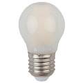 Лампа светодиодная ЭРА F-LED P45 E27 Шар 45 мм мощность - 5 Вт, цоколь - E27, световой поток - 490 лм, цветовая температура - 4000К, тип лампы - светодиодная LED, цвет свечения - нейтральный белый, форма - шарообразная