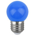 Лампа светодиодная ЭРА Белт-лайт E27 Шарообразная 45 мм, мощность - 1 Вт, цоколь - E27, световой поток - 10 лм, цветовая температура - 3000K, цвет свечения - синий, форма - шарообразная