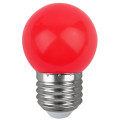 Лампа светодиодная ЭРА Белт-лайт E27 Шарообразная 45 мм, мощность - 1 Вт, цоколь - E27, световой поток - 10 лм, цветовая температура - 3000K, цвет свечения - красный, форма - шарообразная