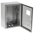 Щит монтажный ЭРА ЩМПг IP54 с окном 400х300x175 мм, металлический, цвет - серый