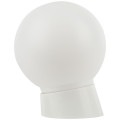 Светильник ЭРА НБП 01-60-004 Гранат ПЭ, для ЖКХ, цоколь E27, под лампу до 60 Вт, с наклонным основанием, шарообразный, цвет - белый