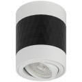 Светильник настенно-потолочный ЭРА OL33, цоколь GU10, под лампу MR16 до 12 Вт, цвет - черно-белый