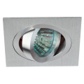 Светильник ЭРА KL57A 50 Вт точечный, литой, поворотный, цоколь GU5.3, под LED/КГМ лампу MR16, IP20, цвет – серебро