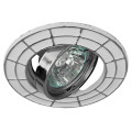 Светильник ЭРА ST7A 50 Вт встраиваемый, штампованный, поворотный, цоколь GU5.3, под LED/КГМ лампу MR16, IP20, цвет – белый-хром