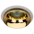 Светильник ЭРА KL103 12 Вт встраиваемый, декоративный, цоколь GU5.3, под LED лампу MR16, IP20, цвет – белый-золото