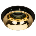 Светильник ЭРА KL103 12 Вт встраиваемый, декоративный, цоколь GU5.3, под LED лампу MR16, IP20, цвет – черный-золото
