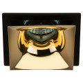 Светильник ЭРА KL102 12 Вт встраиваемый, декоративный, цоколь GU5.3, под LED лампу MR16, IP20, цвет – черный-золото